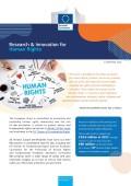 First page of factsheet entitled "research and innovation for human rights"