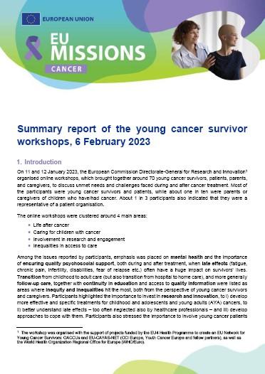 Summary of the Young Cancer Survivors Workshop 6 February 2023-cover