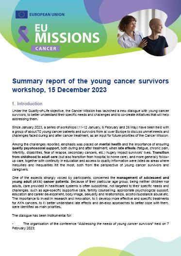 Summary of Young Cancer Survivors Workshop 15 December 2023-cover